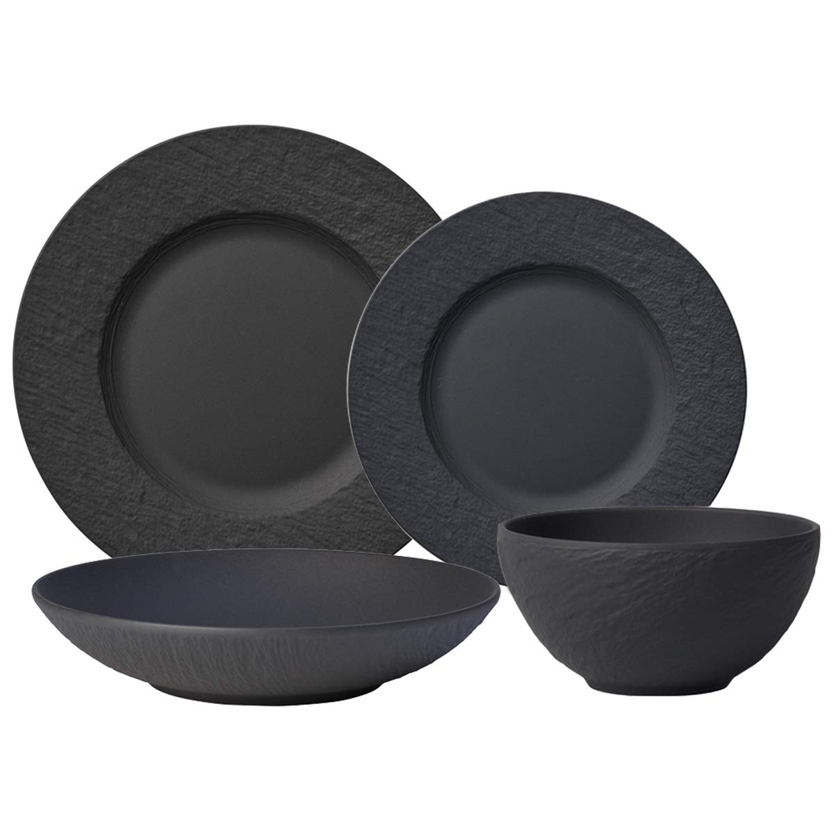 Buy Villeroy & Boch Manufacture Rock 4Piece Place Setting, Black Online at desertcartSouth Africa