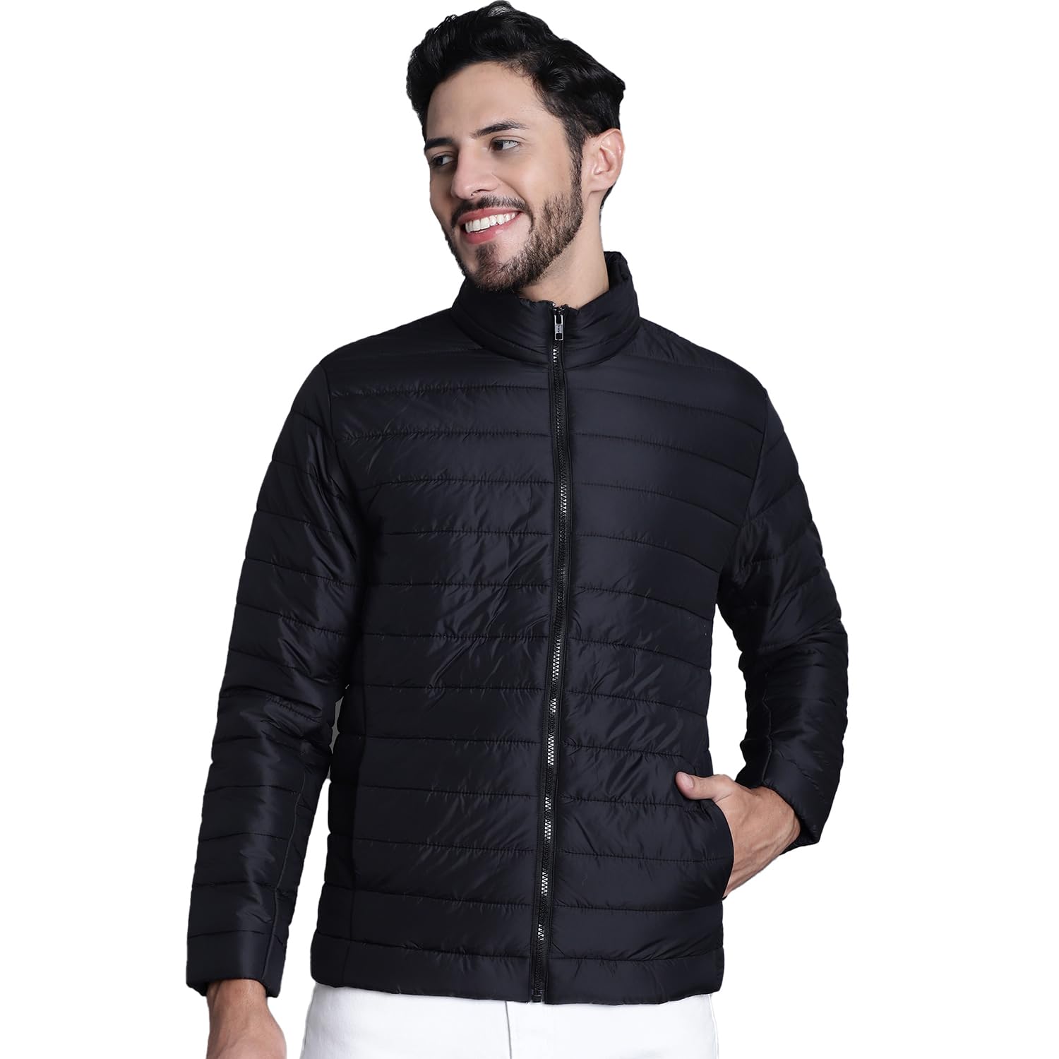 cantabil Solid Full Sleeves Mock Collar Regular Fit Full Zipper Men Casual Jacket | Casual Winter Jackets for Men | Mens Jackets for Winter Wear (P_MJKT00147)-picture-20