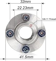 Vista 2 de 2 unids montaje adaptador brida 5/8 "-11 rosca para herramientas eléctricas piezas de repuesto de aluminio brida tuerca