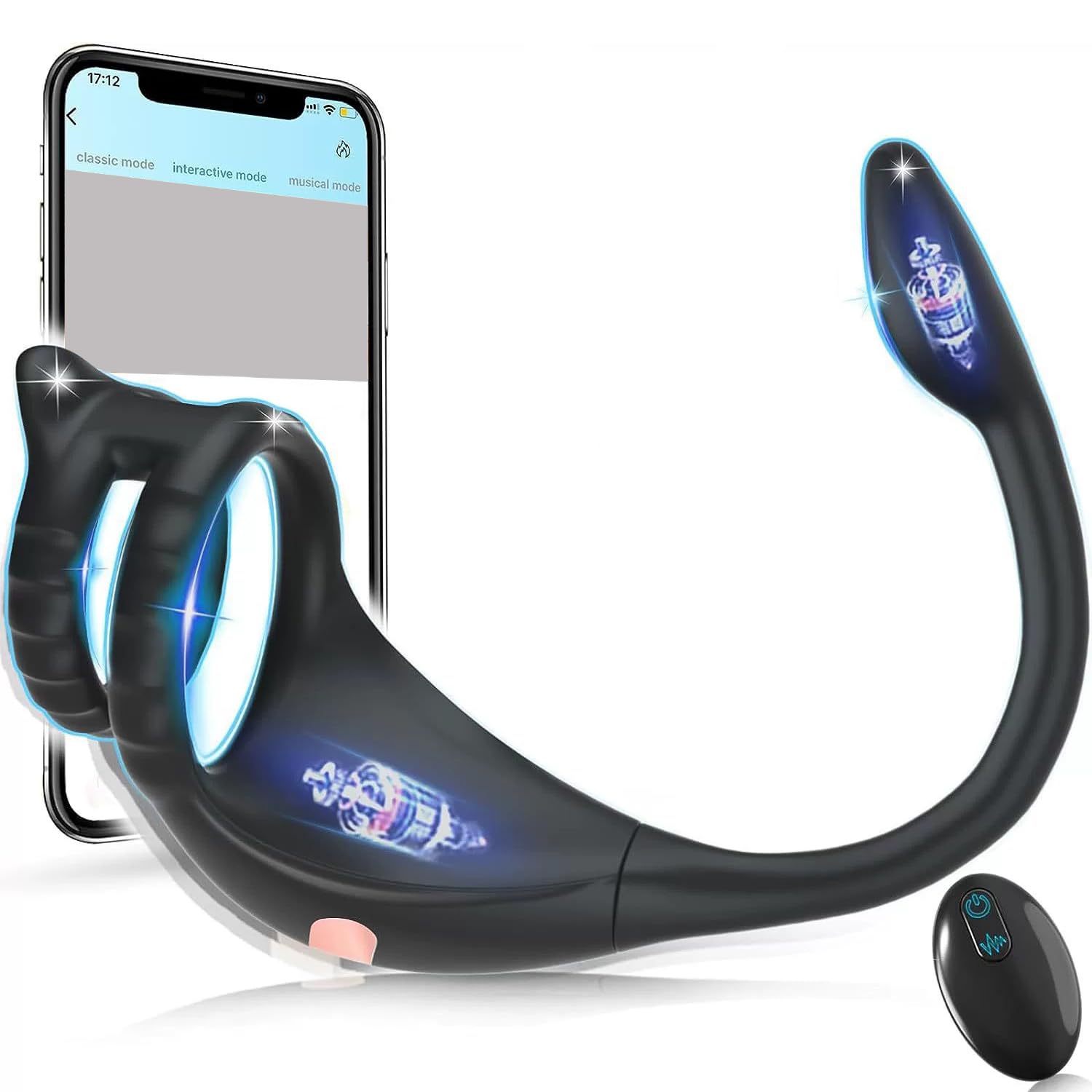 Vibratore per Uomo Stimolatore Prostata Anal Plug Sex Toys, Vibratore Anale Dildo Anale Plug Analesex Toy con Telecomando, Sex Toy Uomo Donna Butt Plug 9 Mode Télescopique & Vibrations Interazione AI