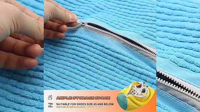 LUOJINYI 2 Pezzi Sacchetto Scarpe Lavatrice, Riutilizzabile e Resistente Sacchetti per Lavare Scarpe in Lavatrice con Cerniera, 360° Della Lanugine, Pulizia Efficiente(Grigio