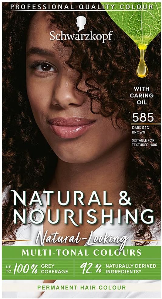 Schwarzkopf Natural & Nourishing 585 Dark Red Brown Permanent Brown Hair Dye Vegan Schwarzkopf Natural & Nourishing 585 Dark Red Brown Permanent Brown Hair Dye Vegan