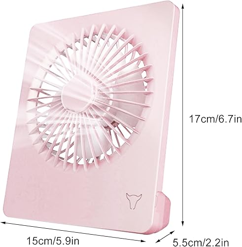 Miniatura 7 de Ventilador personal de escritorio portátil silencioso de 3 velocidades, ventilador de mesa portátil, mini ventilador de mesa de ajuste, oficina en
