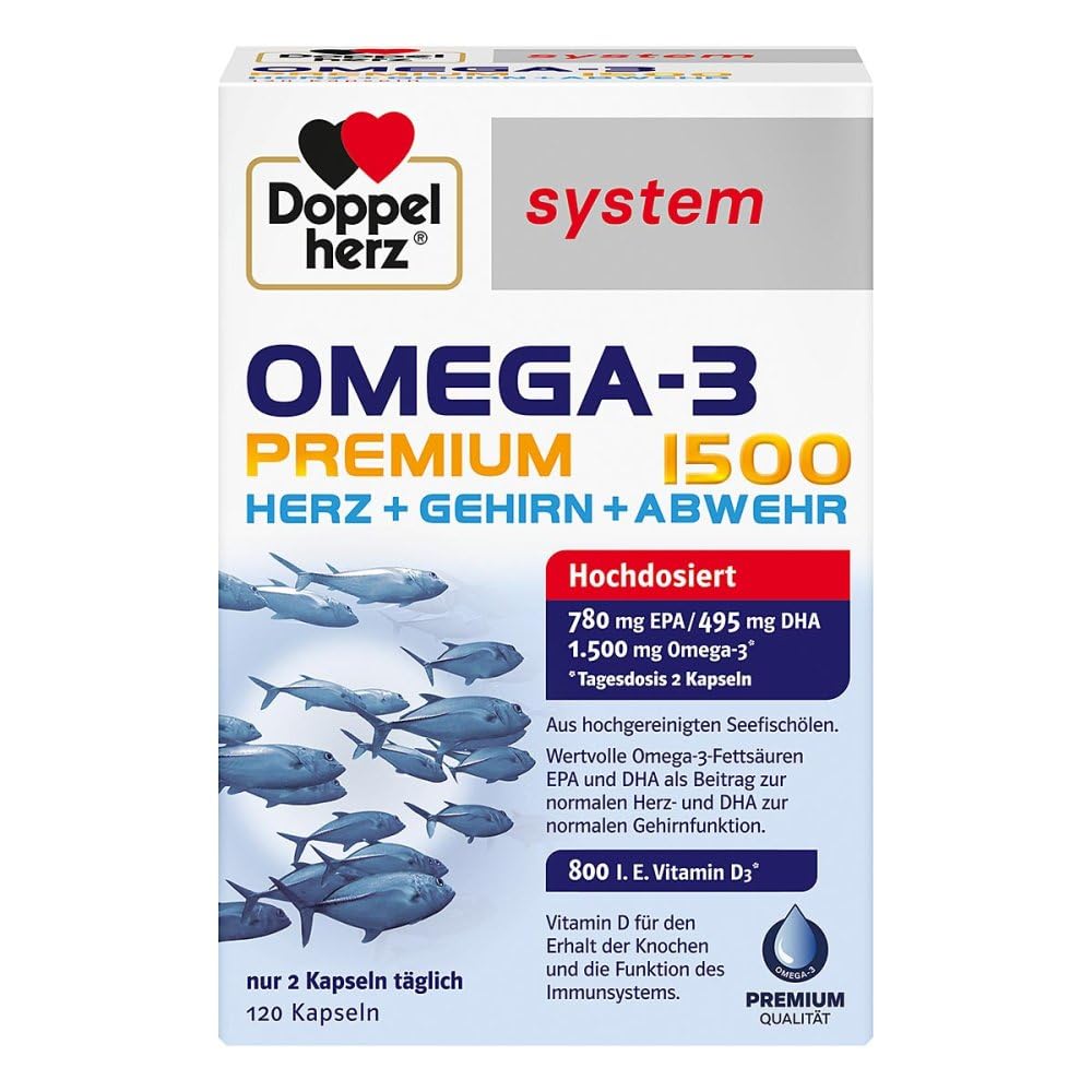 Doppelherz Omega-3 Premium 1500 System Kapseln 120 stk