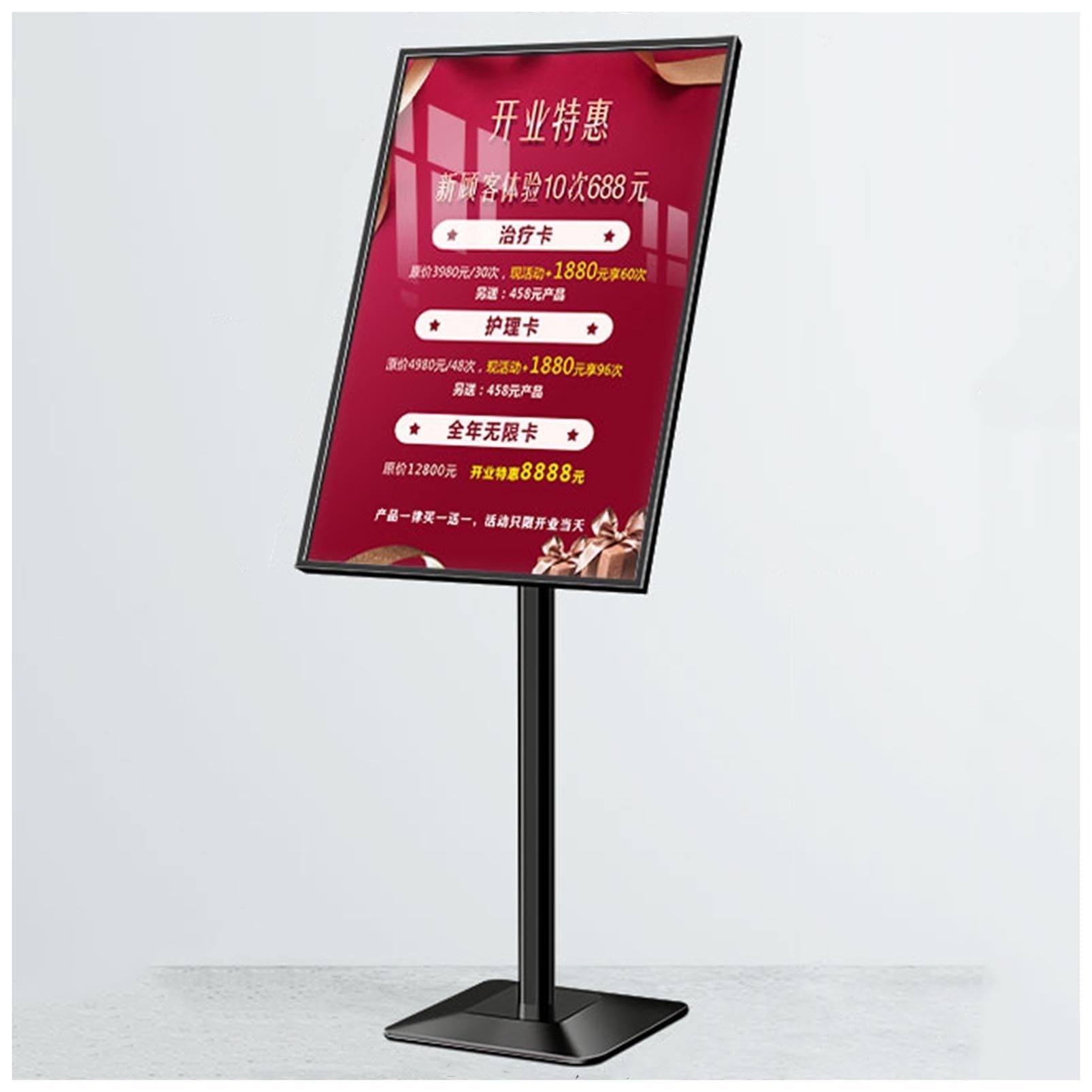 Support De Panneau Sur Pied Réglable - Pour Affichage Vertical Ou Horizontal, Intérieur/extérieur, Base Stable