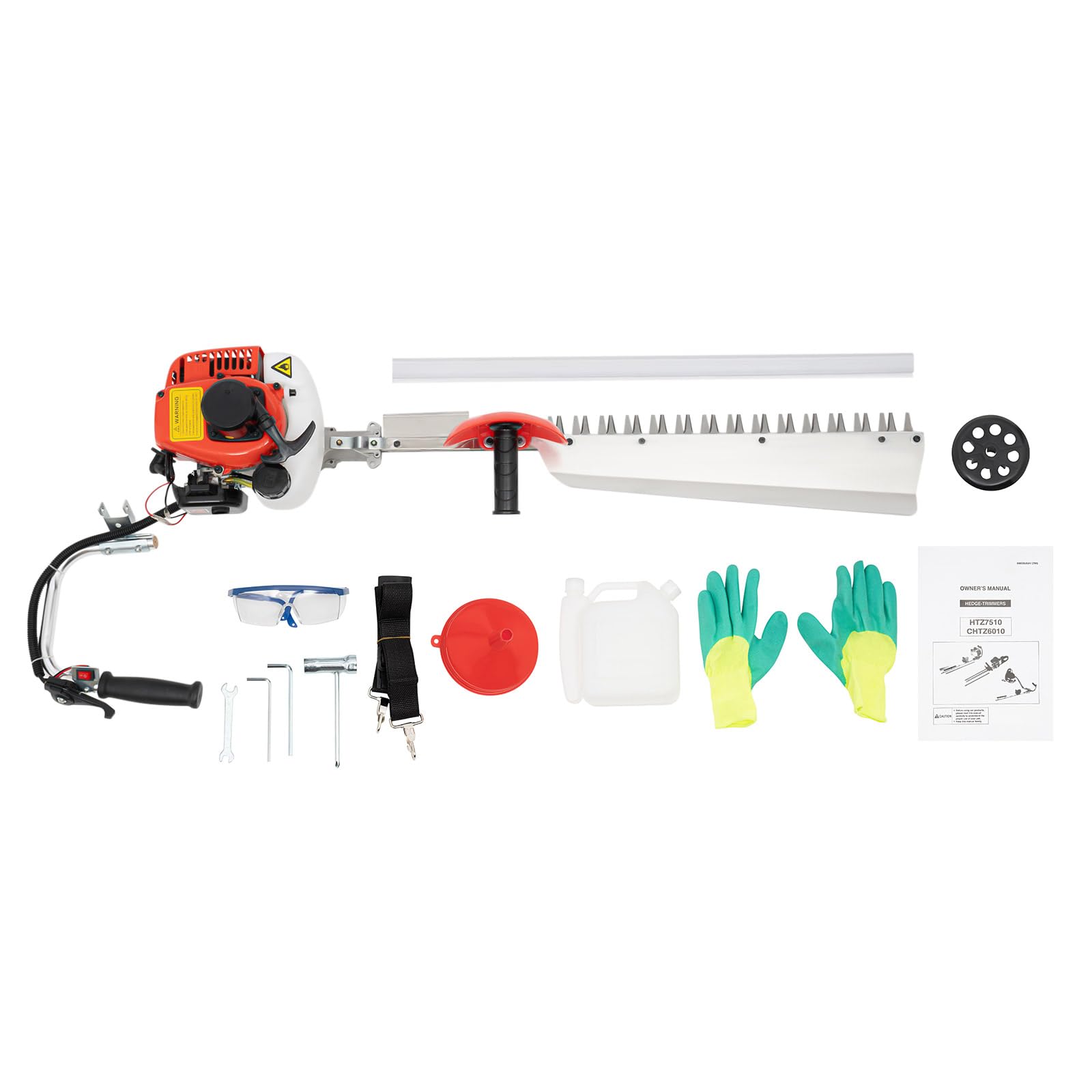 Benzynowe nożyce do żywopłotu, długość cięcia 70 cm, 2-suwowe, 650 W, 22,5 CC, jednostronne nożyce do żywopłotu, odpowiednie do przycinania krzewów i niskich krzewów, do pielęgnacji