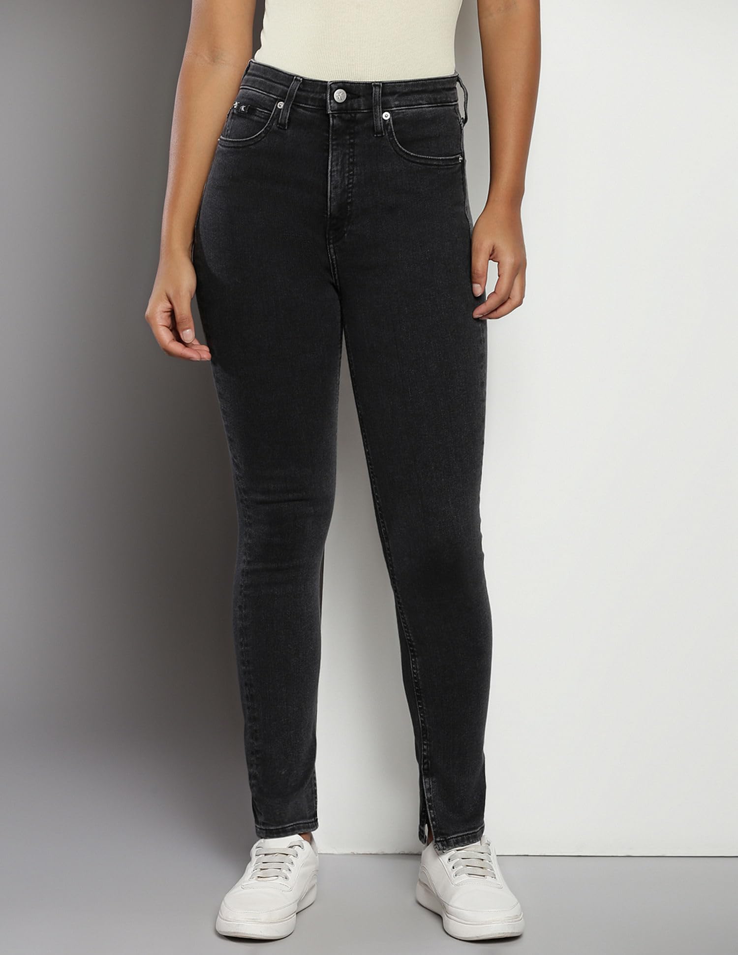Calvin Klein Damen Hosen High Rise Skinny J20j222141