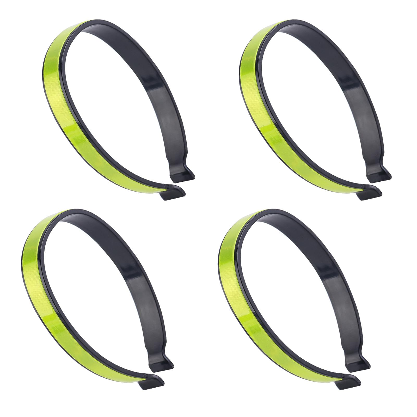 Maxtonser 4Pcs Bicycles Pant Clip Reflective Cycling Trouser Clip Bicycles Trouser Clip Ankle Band Reflector for Men Women