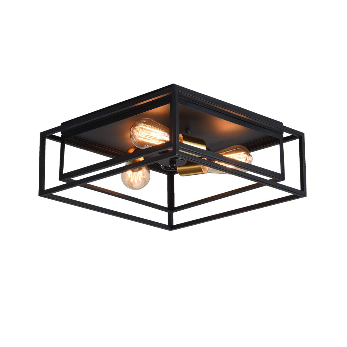 Buy Garwarm Industrial Ceiling Light, 3 Lights Farmhouse Semi Flush