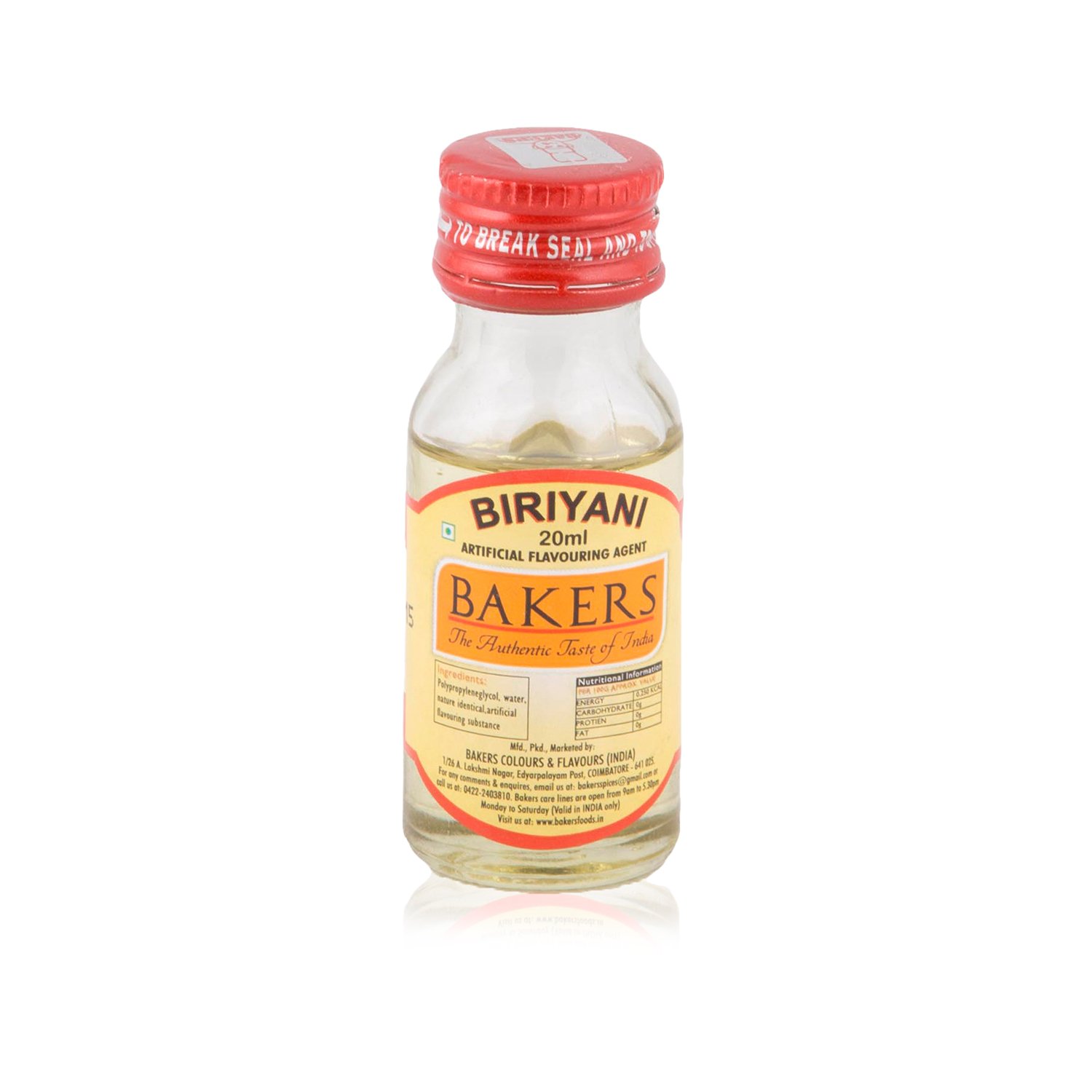 Bakers Biryani Artificial Flavouring Agent, 20ml Bottle (B00ZCJV23I) Amazon Price History, Amazon Price Tracker
