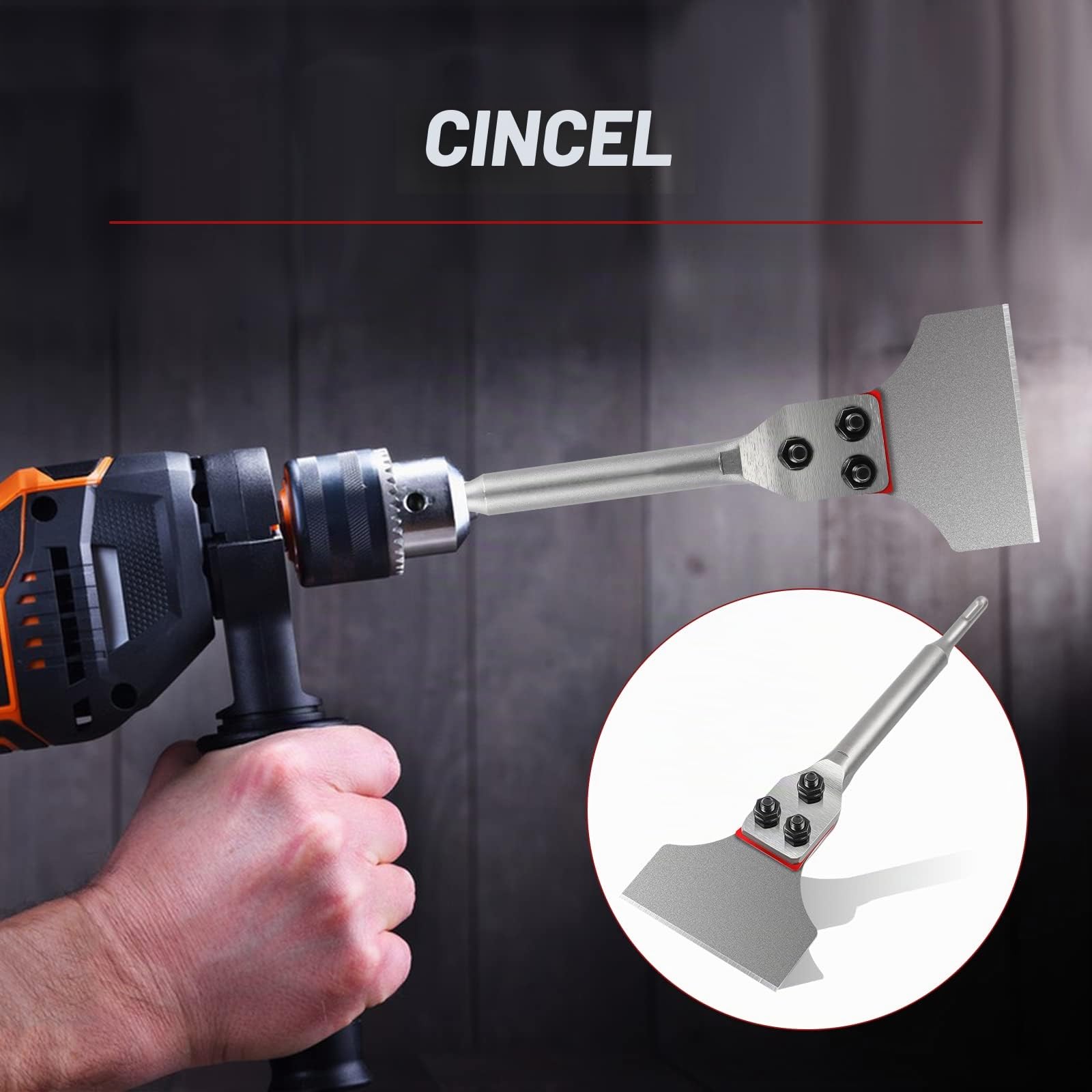 SDS Plus - Cincel para azulejos (300 x 100 mm, SDS Plus, ancho de cincel plano para martillo perforador, para quitar azulejos y adhesivo para baldosas)
