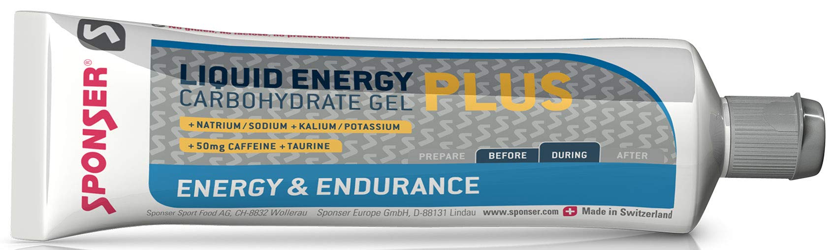 Sponser LIQUID Energy PLUS 20x70g SPAR SET Tube Fitness Gel Ausdauer, 20x17-322