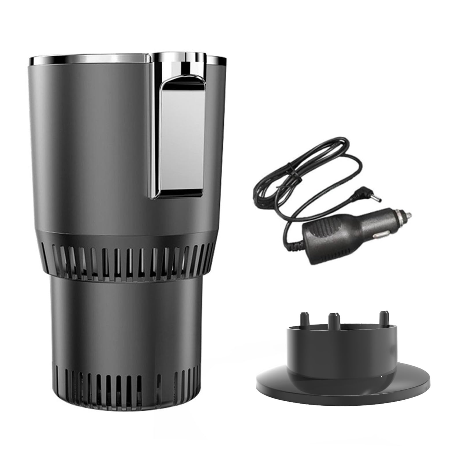 2-in-1 Car Cup Warmer Cooler, Smart Car Cup Mug Holder,Auto Car Cooling and Heating Cup Holder, Car Tumbler Holder Practical,Car Refrigerator Cooler Insulation Drink Cooler Cup (Black)