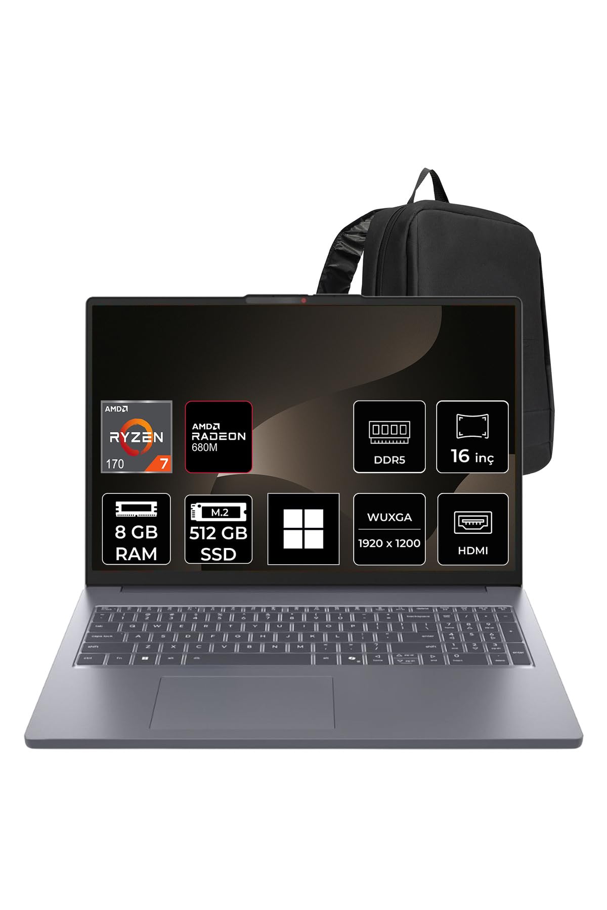 Lenovo Ideapad Slim 3 16Arp10 Amd Ryzen 7 170 8Gb Ram 512Gb…