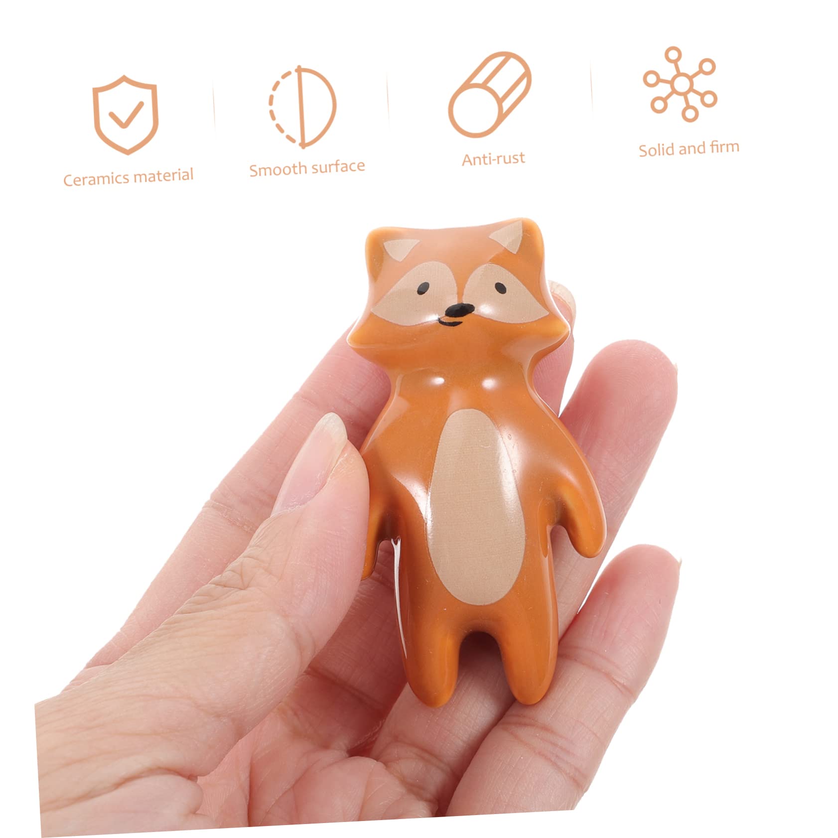 NUOBESTY Pomelli Facili da Installare a Forma di Animale in Ceramica 8 Pezzi Decorativi per Armadio e Mobile per Camera dei Ragazzo Ragazza