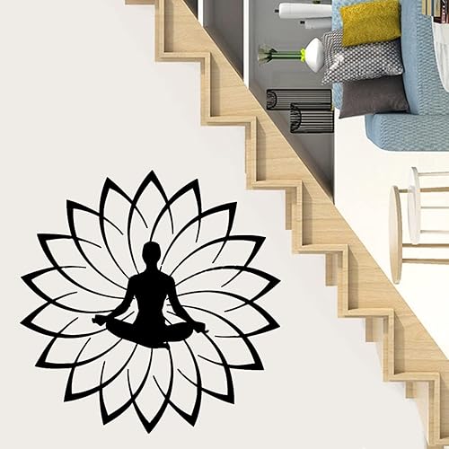 Miniatura 4 de Arte de pared de metal de mandala de Buda negro, decoración de pared de metal de mandala de metal, decoración de pared de meditación de Buda, para