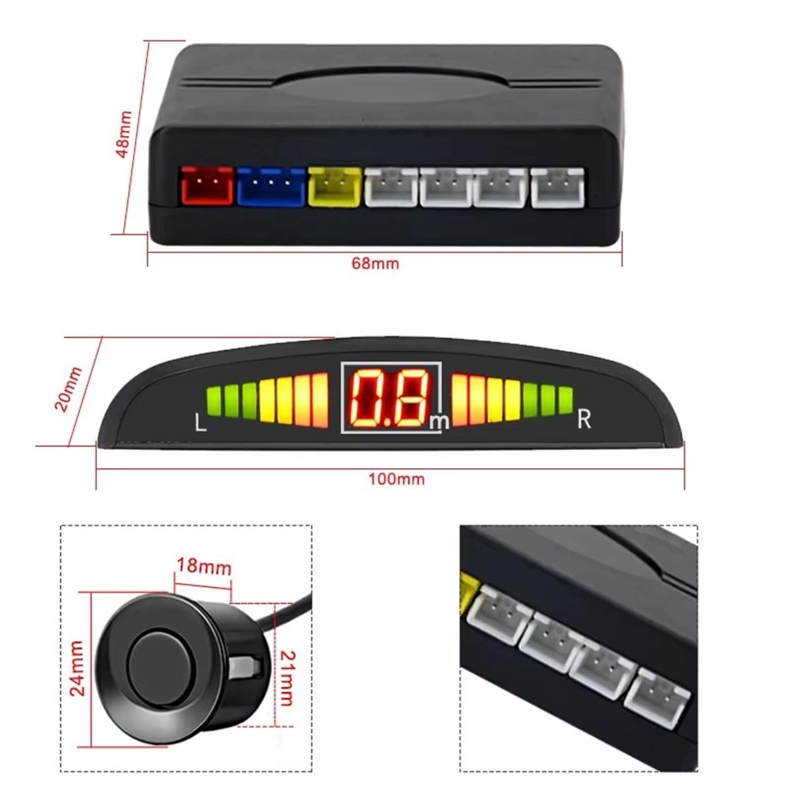 Car Parking Sensors 4 capteurs Capteur Stationnement