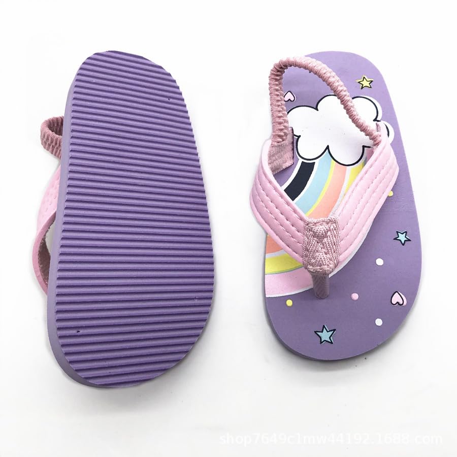 Toddler Kids Flips Flops with Strap Little Girls Boys Sandals Slides3