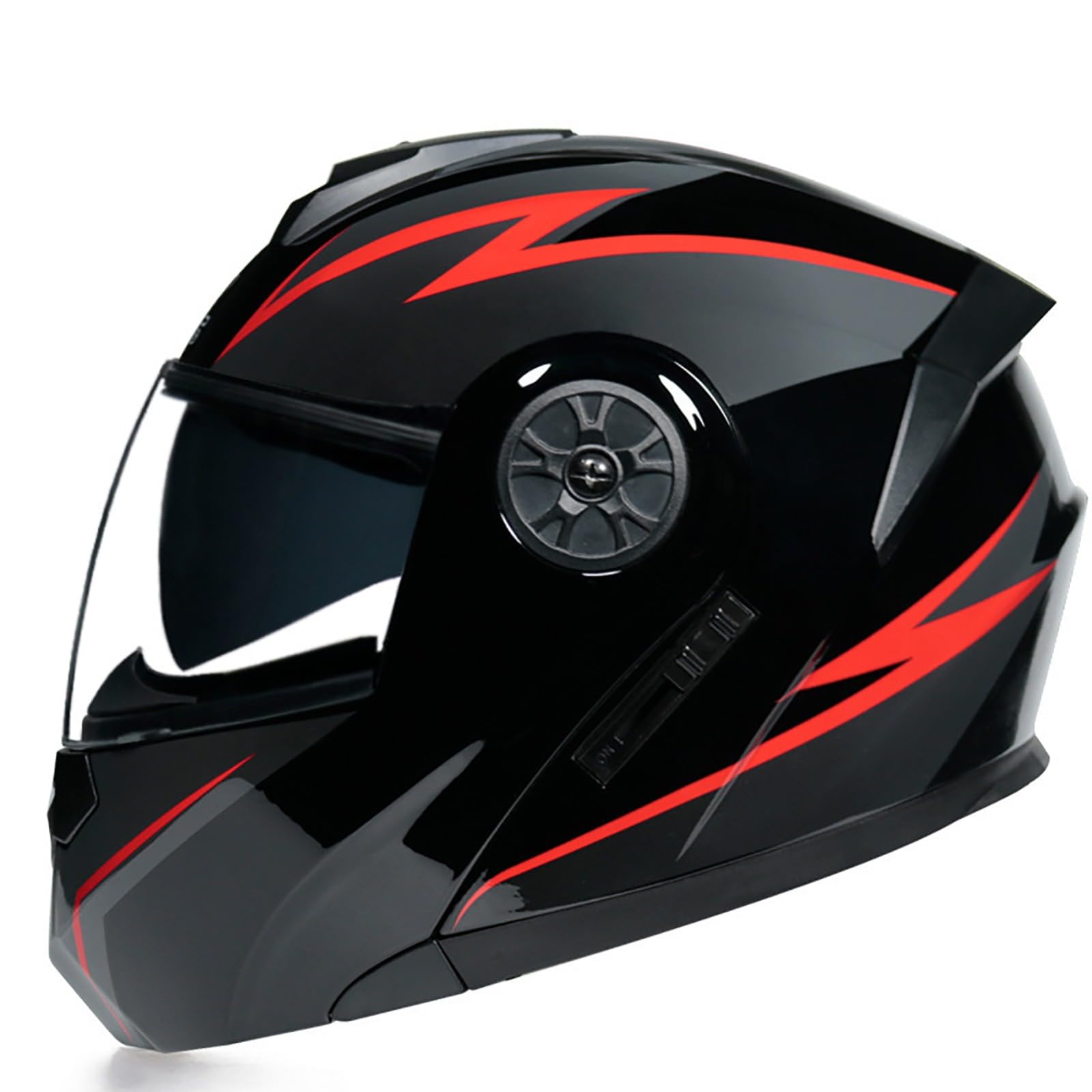 Cascos de moto modulares abatibles, casco integral homologado por la ECE, casco de scooter con visera doble, cascos de moto para hombre y mujer. 7,XL=61-62CM