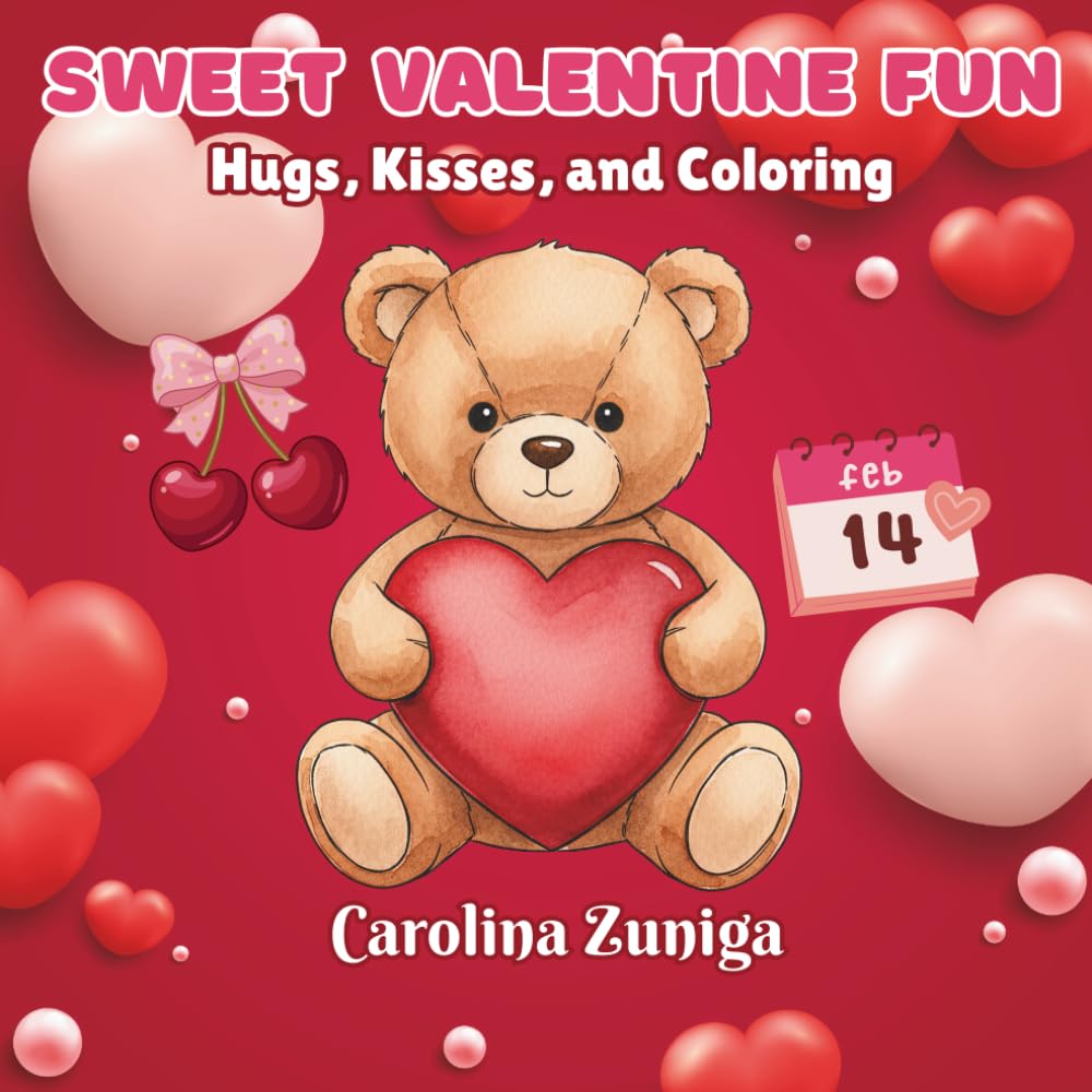 Sweet Valentine Fun: Hugs, Kisses, and Coloring