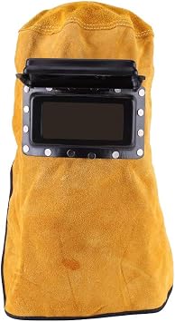 Welding Helmet, Heat Breathable Welding Mask with Lens, Cow Leather Mask for MIG ARC Weld Hood Helmet