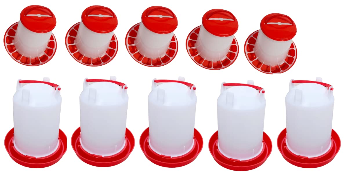 TM&W Acrylonitrile Butadiene Styrene -Chicken, Quail And All Other Birds Feeders & Drinkers Combo For 1 Feeder And 1 Drinker Qty= (1.5Ltr Drinker-5P& 1.5Kgfeeder5Pc=10Pcs),?15 cm,H_15 cm,W_15 cm (B0BZPZCRRM) Amazon Price History, Amazon Price Tracker