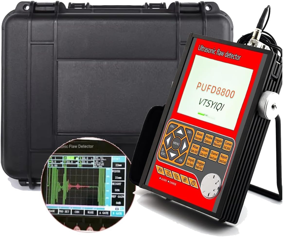 Ultrasonic Flaw Detector Flaw Detection Tools Portable Flaw Detector with Measuring Range 0 to 15000mm Velocity 1000-20000m/s Frequency 0.2-20MHz Automated Calibration DAC AVG TCG B Scan