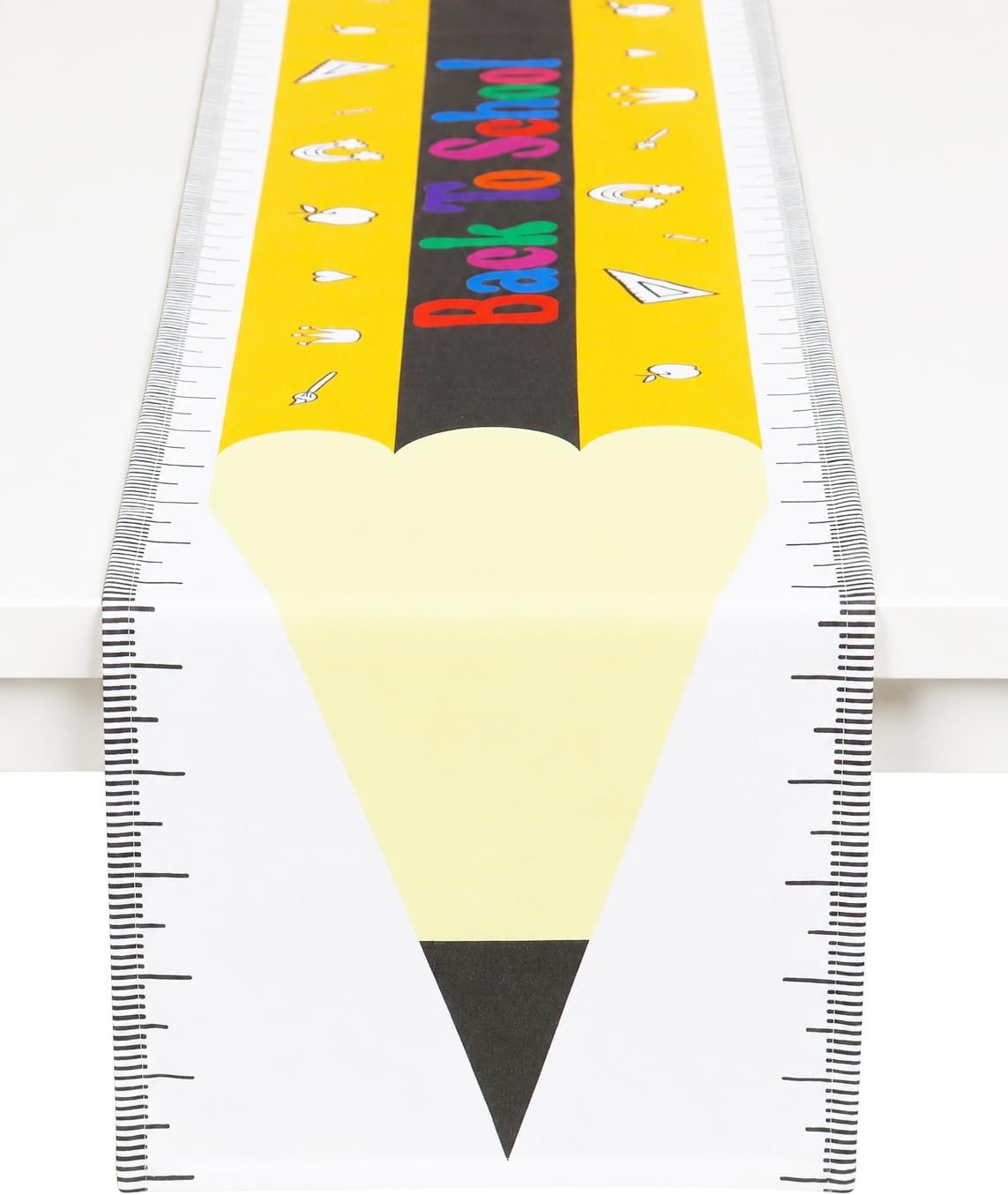 PurpleEssences Back to School Table Runner Cotton Decor - Pencil