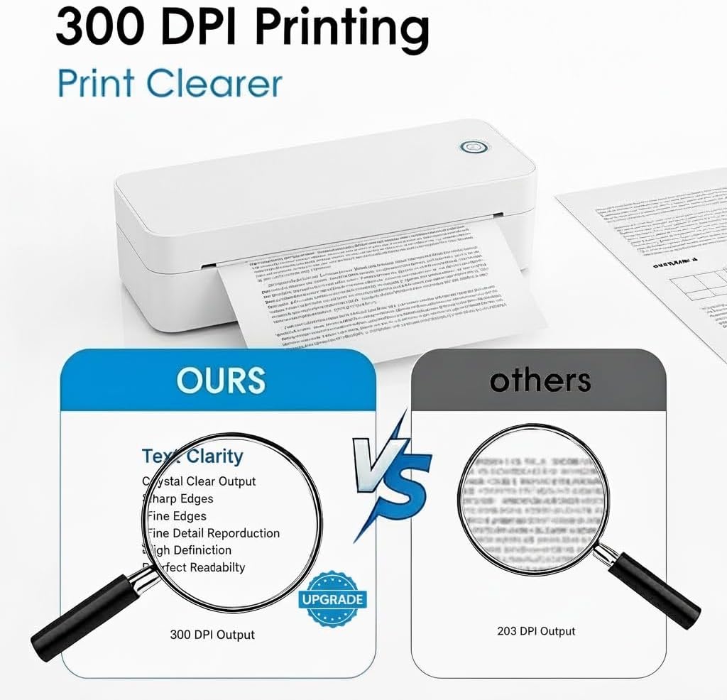 Printer Transfer Template Machine A4 Thermal Education Printer, Tattoo Template with 10 Sheets Paper 1 Roll A4 Label Standard Paper White