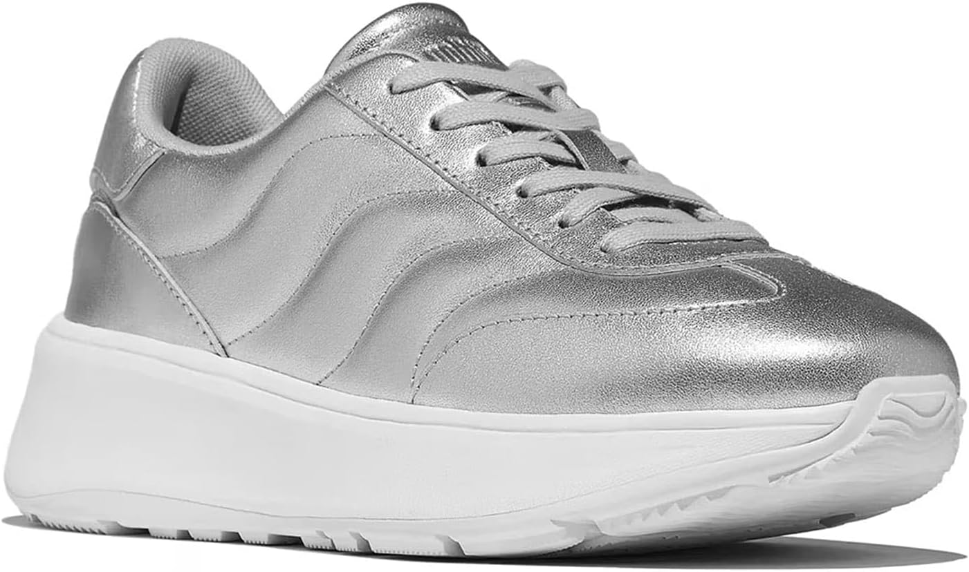 FitFlop Women's F-Mode T-Toe Wave Metallic-Leather Sneakers