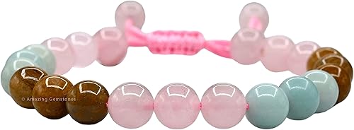 Miniatura 257 de Natural Healing Crystal Bracelet for Women - Mens Bracelet Energy Balancing Gemstones Set - Adjustable Stone Bead Bracelet for Men and Women - Anger