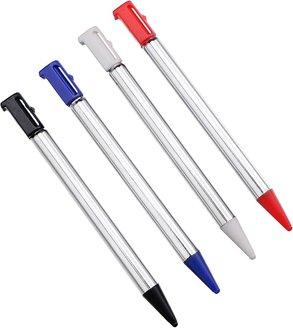 Metal 3DS Stylus Pen, Compatible with Nintendo 3DS, 4in1 Combo Touch Styli Pen Set Multi Color for 3DS