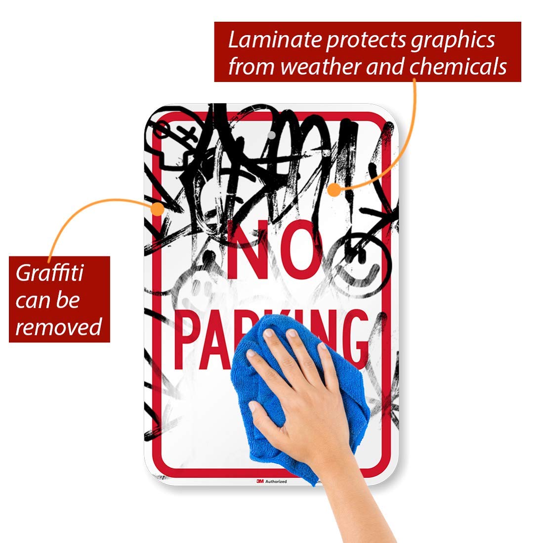 Creative Product SmartSign - T1-1071-HI_12x18 No Parking Sign By | 12 x 18 3M High Intensity Grade Reflective Aluminum Red on White Flash Deals - 50% OFF SmartSign - T1-1071-HI_12x18 No Parking Sign By | 12 x 18 3M High Intensity Grade Reflective Aluminum Red on White