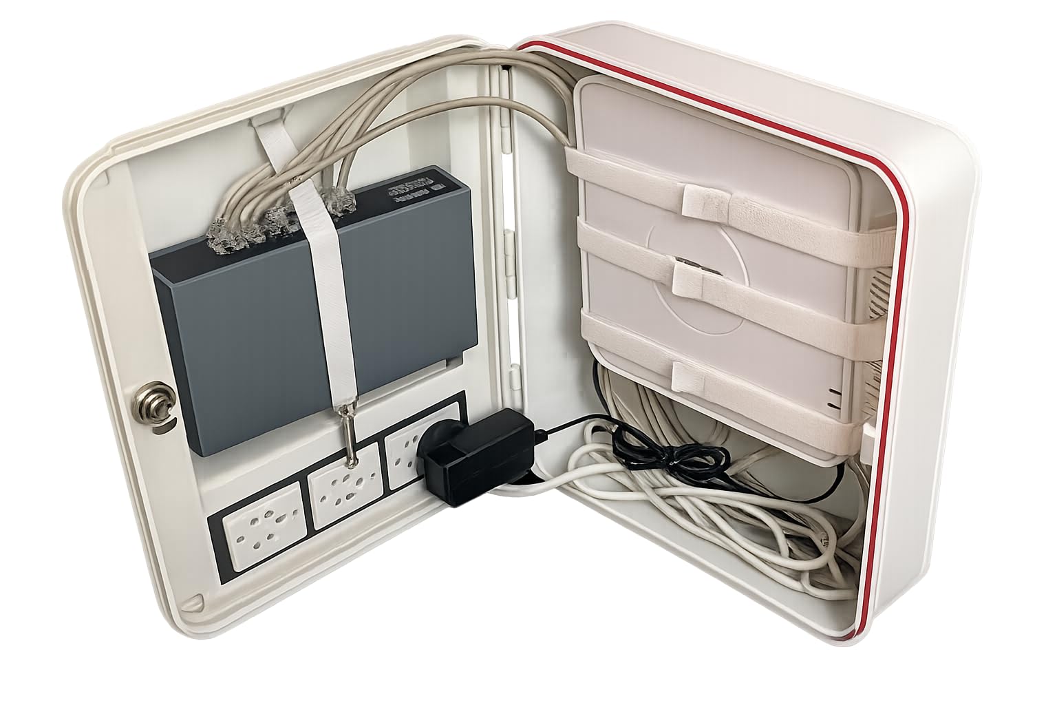 Outdoor weatherproof Junction Box White Box/DVR box with power socket compatible with 4 & 8 channel DVR-picture-18