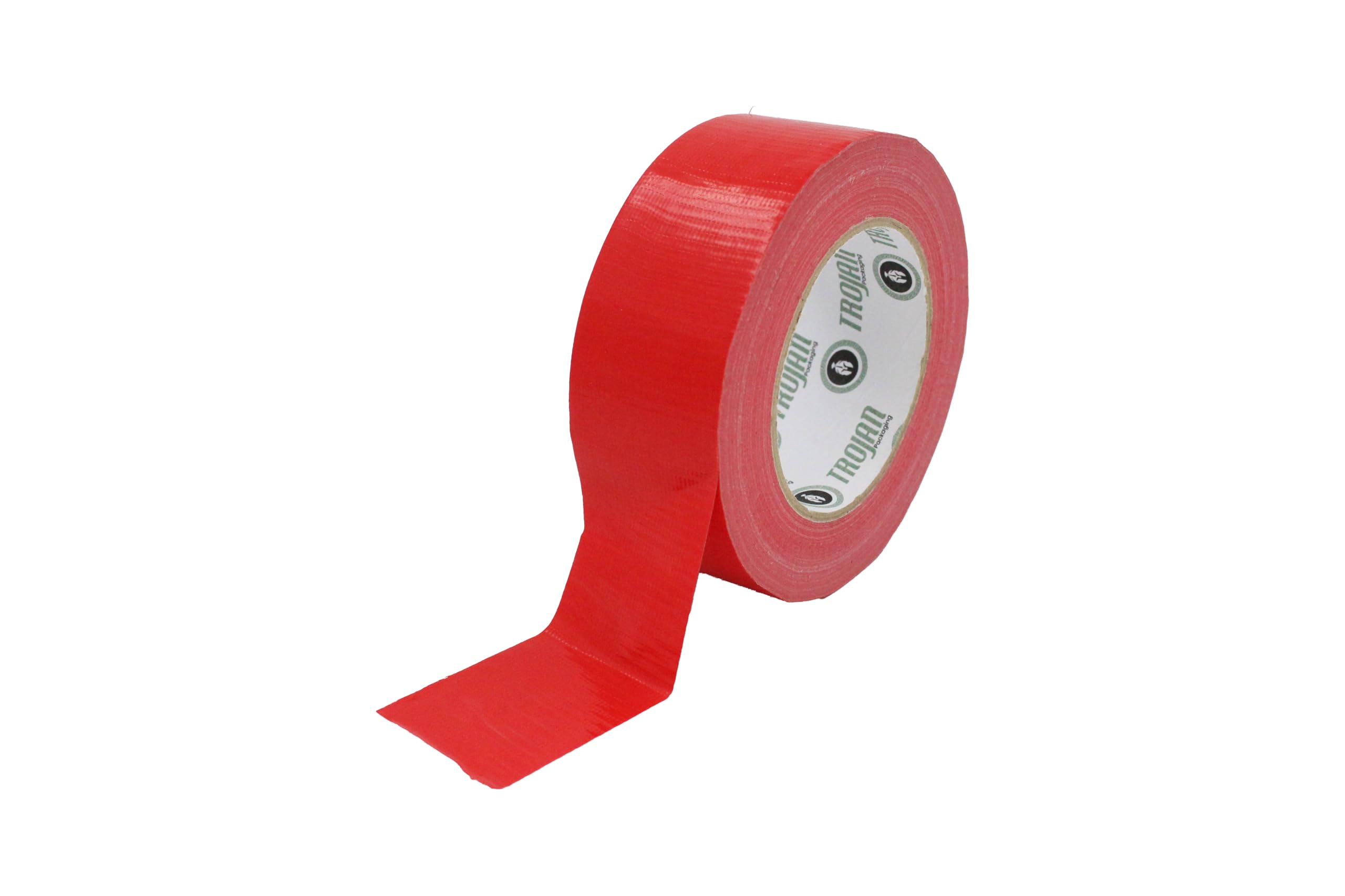 Trojan Duct Tape, 48mm x 50m Gaffer Tape, Water Resistant Duct Tape, Super Adhesive Tape, Multi-Use can be used Indoors/outdoors, 4 colour options Black, White, Red and Silver. (36, Red)