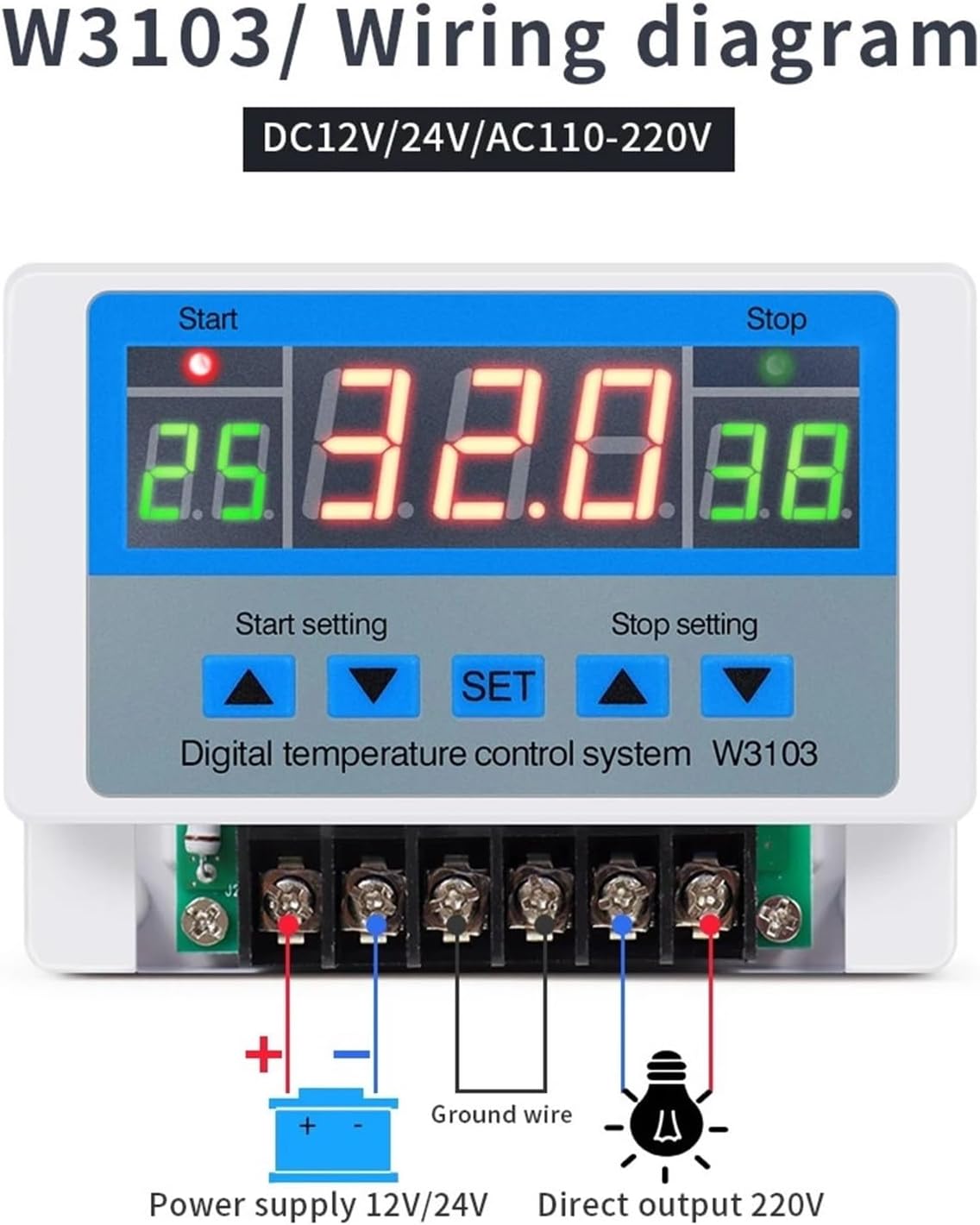 LVSEDTAL XH-W3103 Digital Temperature Controller User Manual