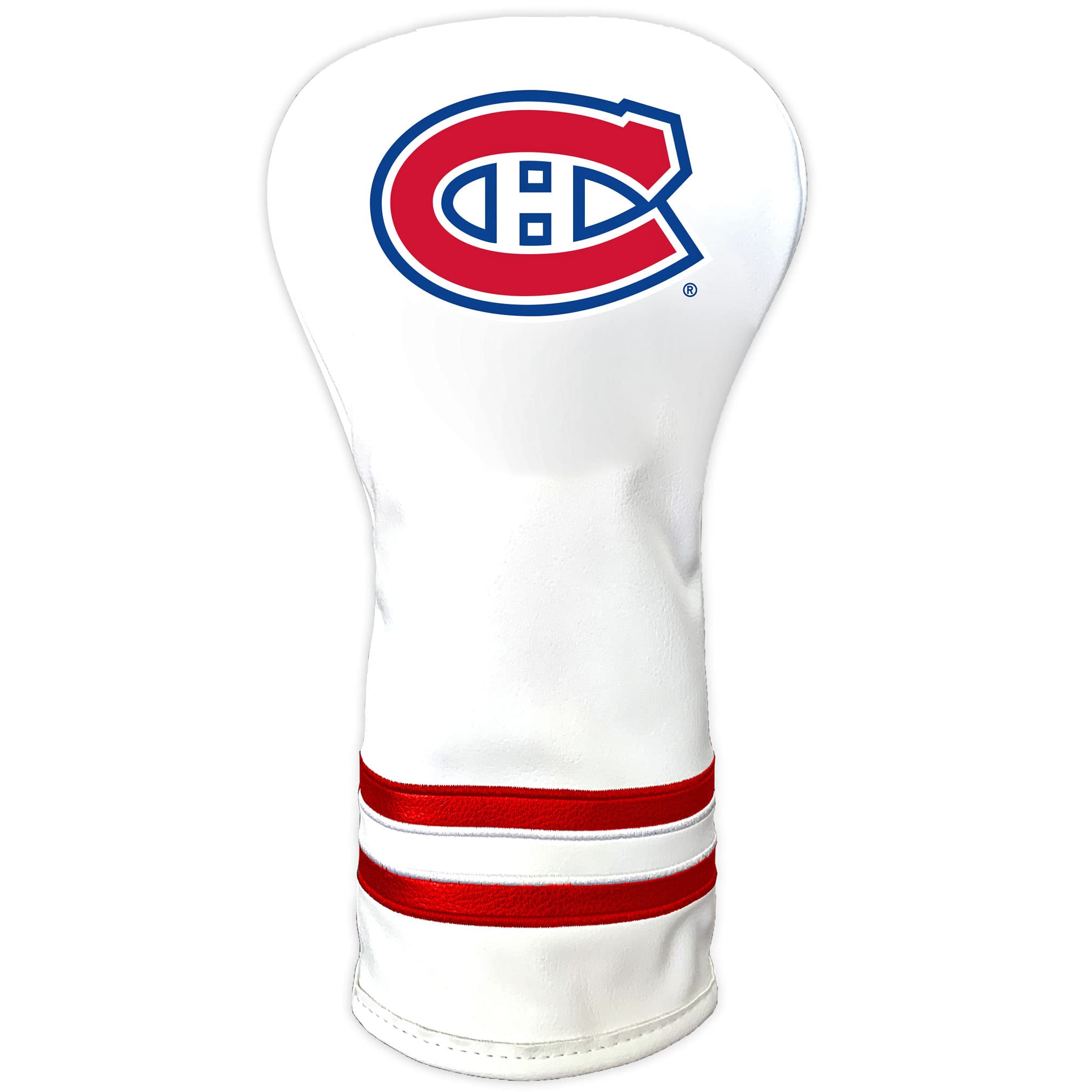 Team Golf NHL Montreal Canadiens White Vintage Driver Head Cover White Vintage Driver Golf Club Headcover, Form Fitting Design, Retro Design