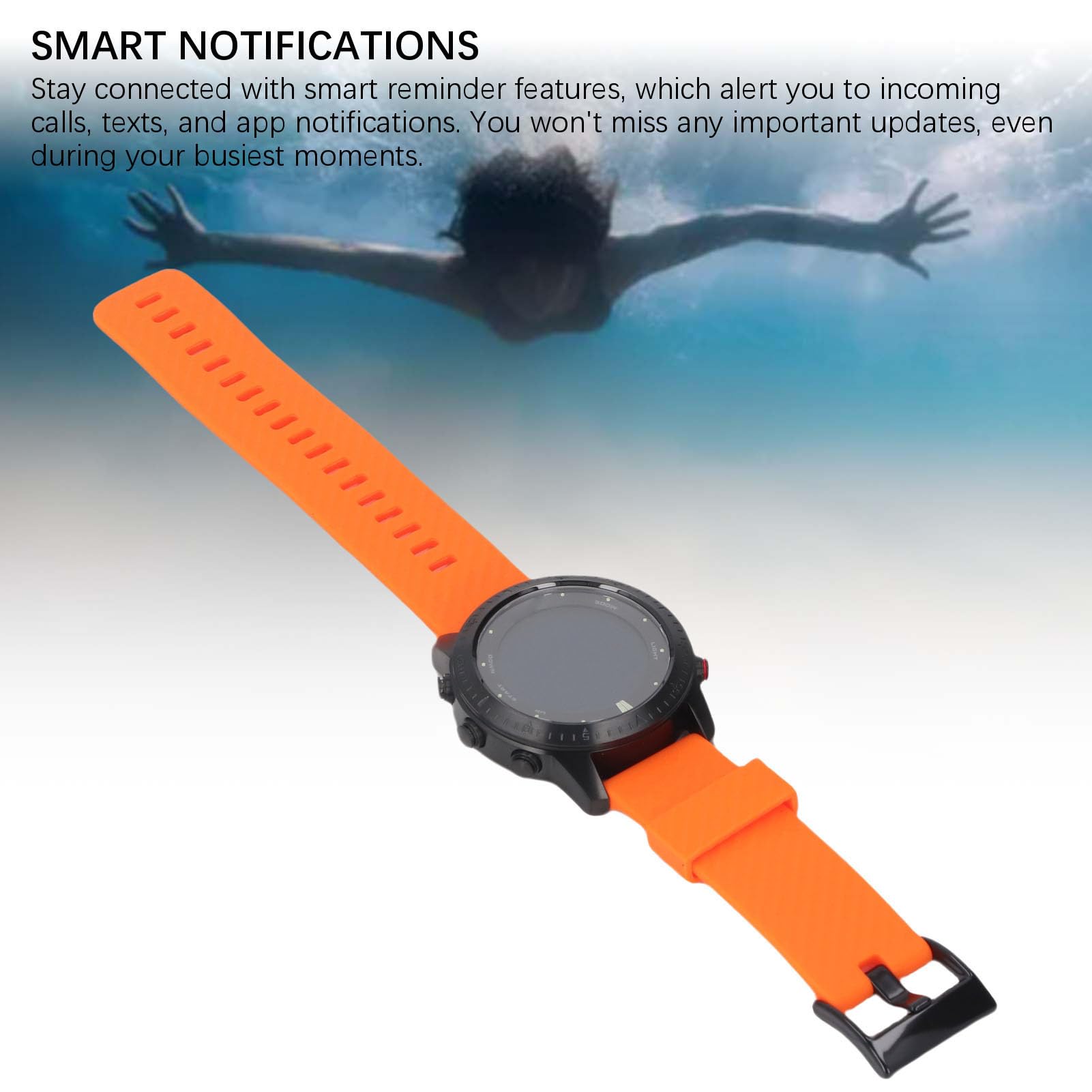 Orologio da Computer Subacqueo Impermeabile Fino a 100 M di Lunga Durata della Batteria per Professionisti delle Immersioni Subacquee Lega di Silicone Ti