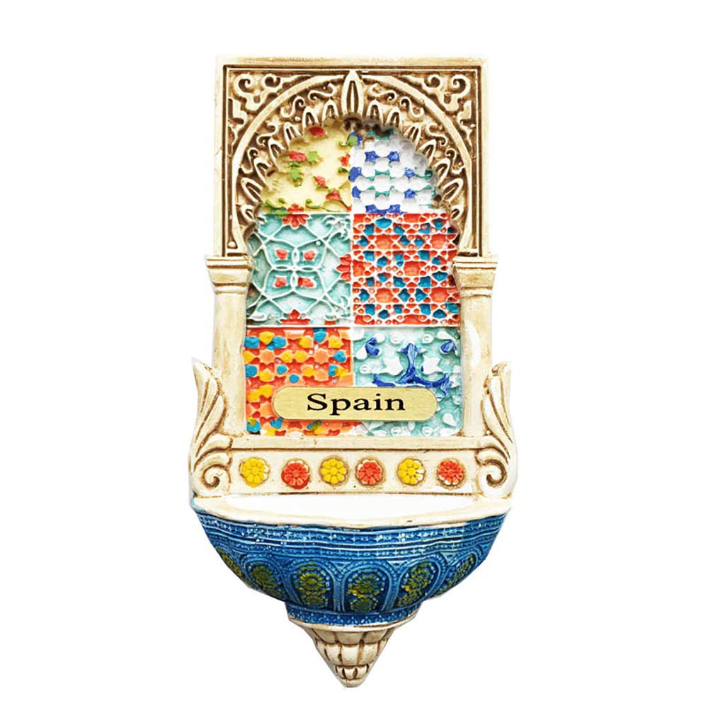 Wedarego Spain 3D Mosaic Carving Souvenir Fridge Magnet Gift,Handmade Home & Kitchen Decoration Refrigerator Magnet Collection