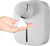 Vista 1 de Automatic Soap Dispenser – Touchless Foaming Hand Soap Dispenser with Digital Display, 6 Adjustable Foam Levels, USB Rechargeable Wall‑Mount for