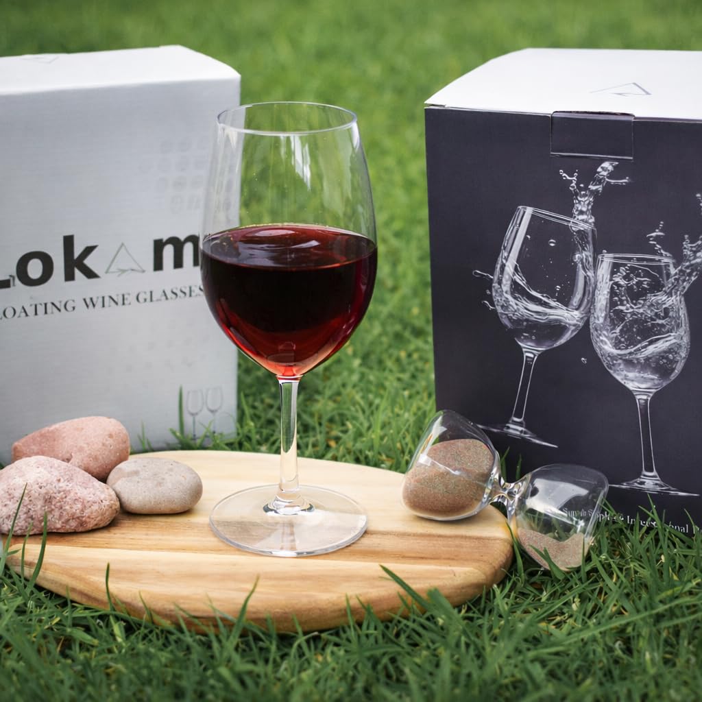 Copas de vino irrompibles con tallo, juego de 4 copas de vino de plástico (20 onzas) | 100% Tritan y libre de BPA | Ideal para piscina, playa, viajes y al aire libre, camping, picnic, tazas de
