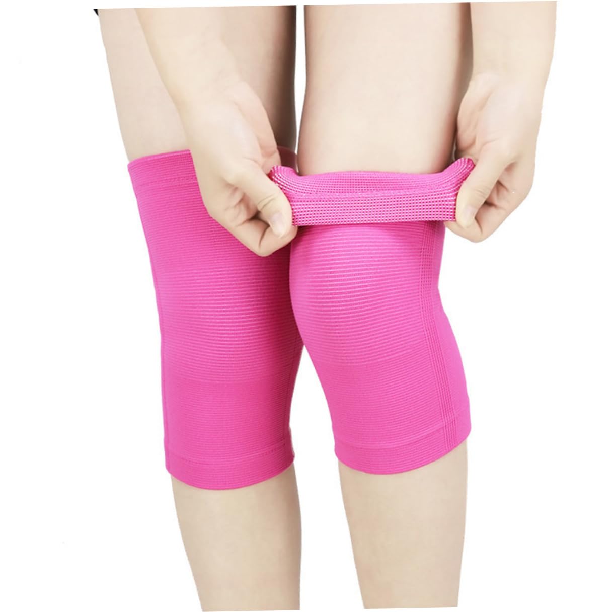 KOMBIUDA 1 Pair Compression Knee Sleeve Elastic Sports Kneecap Pad for Basketball Football Running Workout Size Xs