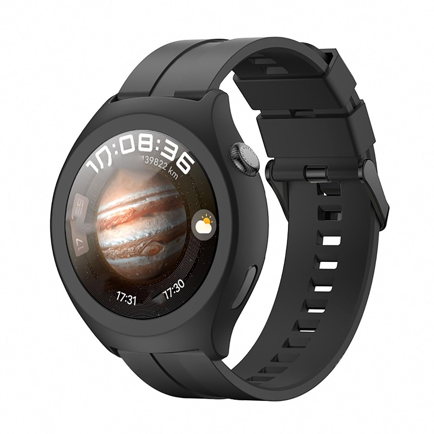 (1+1PCS) PUCHEN Compatible With Huawei Watch 4 Pro Band 22mm Replacement Silicon Straps (2 in1）Watch Protective Case, Soft Drop Resistant For Women Men.