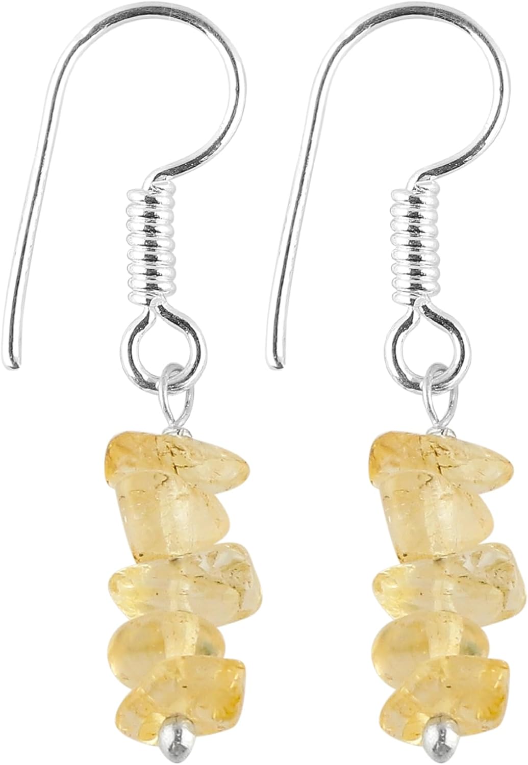 Natural Gemstone Chips Earring, Handmade Gemstone Jewelry, Crystal Earring, Energy Healing Crystals, Gift for Her, Silver Plated Gemstone Jewelry