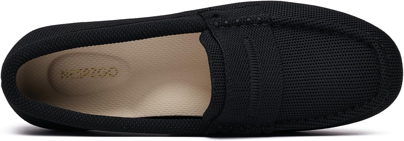 Women's Comfortable & Lightweight Knit Loafers Slip-On Memory Foam Flats with Arch Support, Non-Slip Rubber Sole for Business Casual, Work, Dressy & Walking Shoes - Image 3