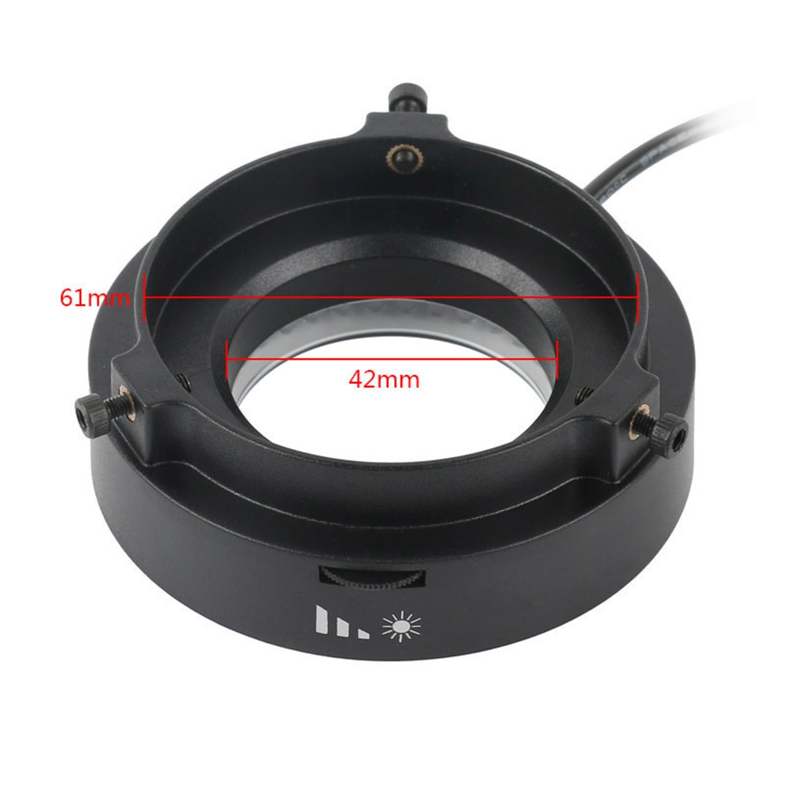 DAGIJIRD Anillo de luz LED iluminador, USB 72 LED foco ajustable fuente de lámpara para microscopio visión científica