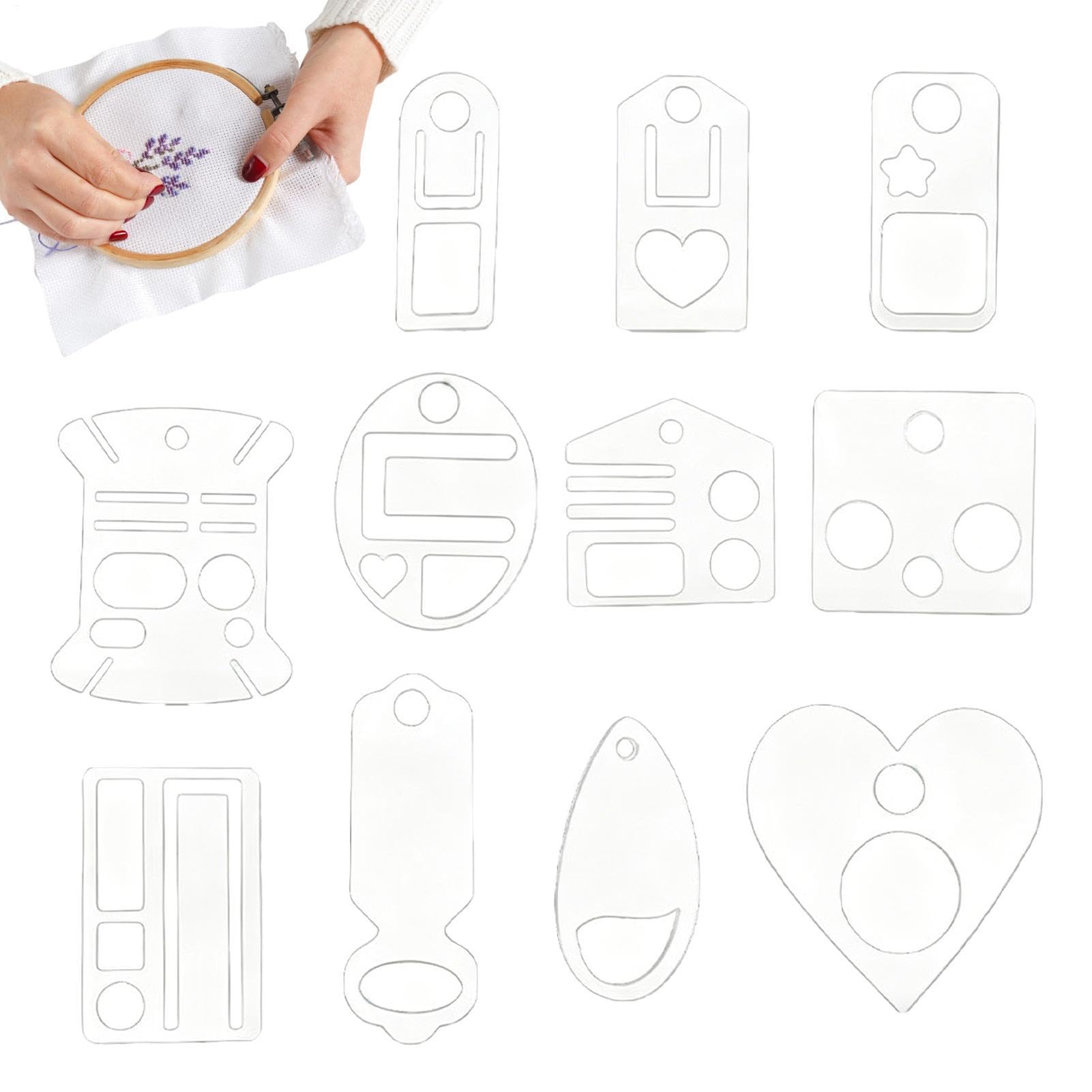 Bobinas para hilo de bordar con bobinadora manual de plastico resistente para manualidades