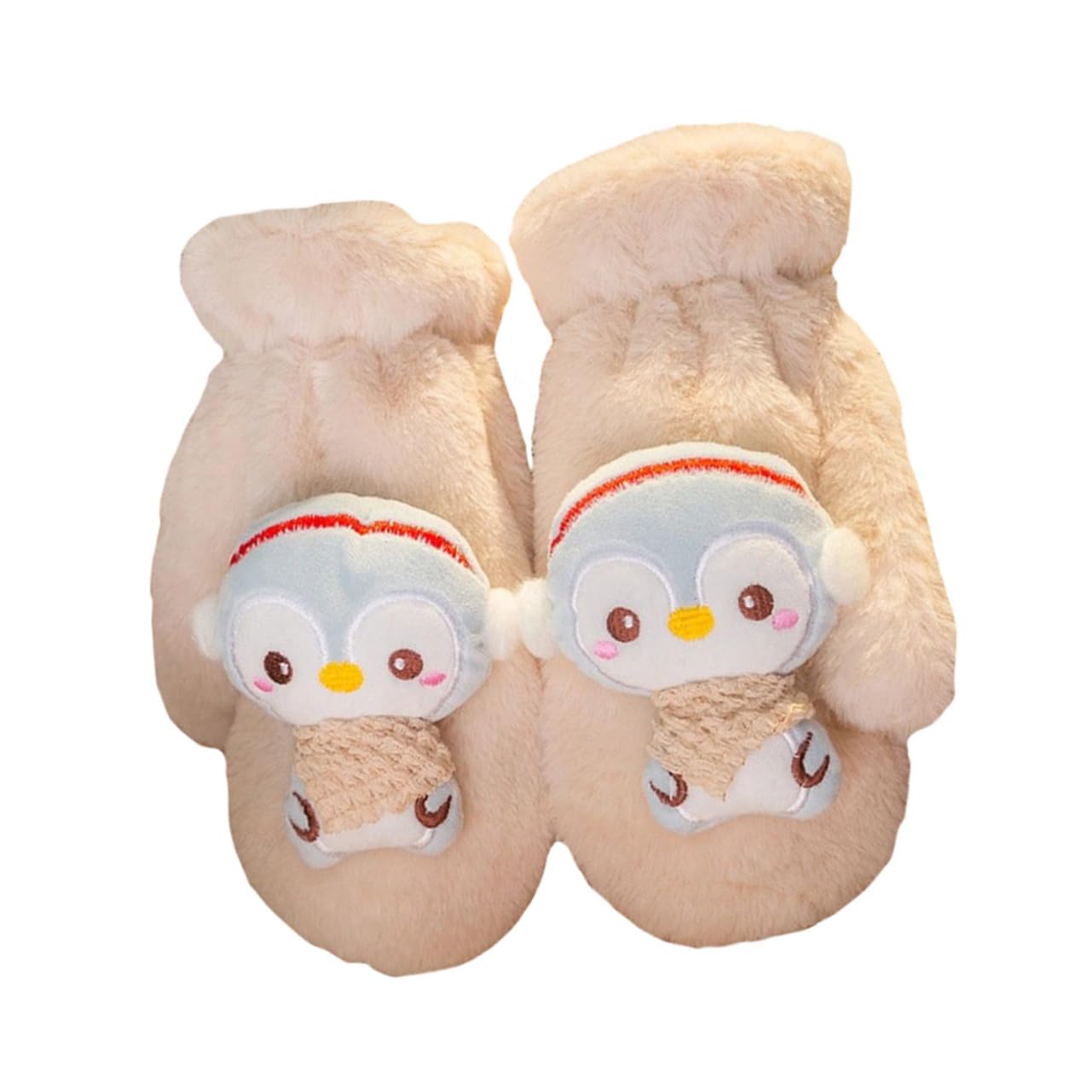 FOMIYES 1Pair Delicate Winter Mitts Portable Plush Gloves with Adorable for Adults Lightweight Warm and Skin Friendly Cartoon Winter Gloves