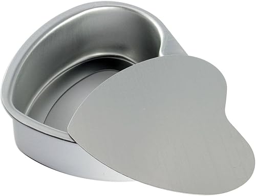 Miniatura 3 de Paquete de 2 moldes para pasteles en forma de corazón, juego de latas para tartas en forma de corazón, incluye molde para hornear pastel de 6