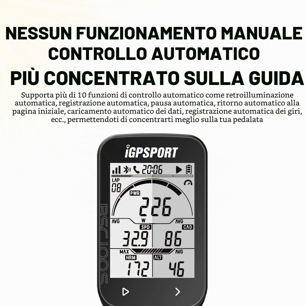 GPS Ciclocomputer con ANT+ iGPSPORT BSC100S Senza fili Impermeabile Computer da Bicicletta